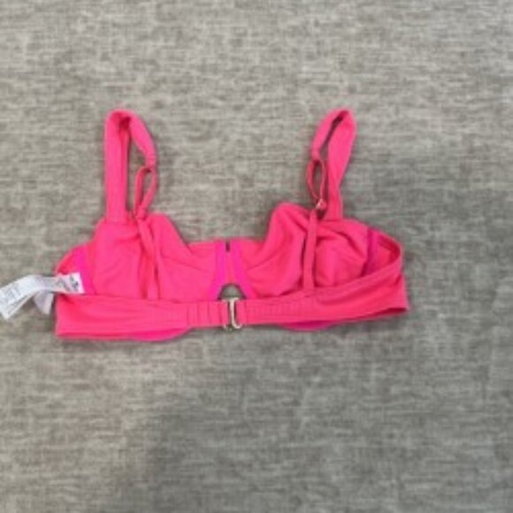 Hollister Hot Pink Ribbed Swimsuit Top - Picture 3 of 4